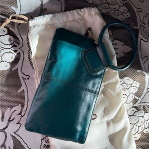 NEW-HOBO Teal Leather Wristlet